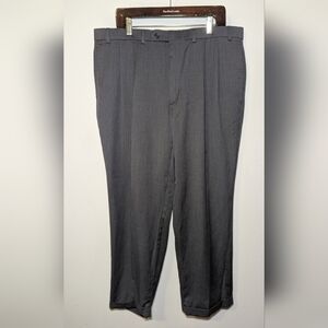 Lauren Ralph Lauren 100% Wool Gray Pleated Pants Cuffed Hem Men's Size 40x30